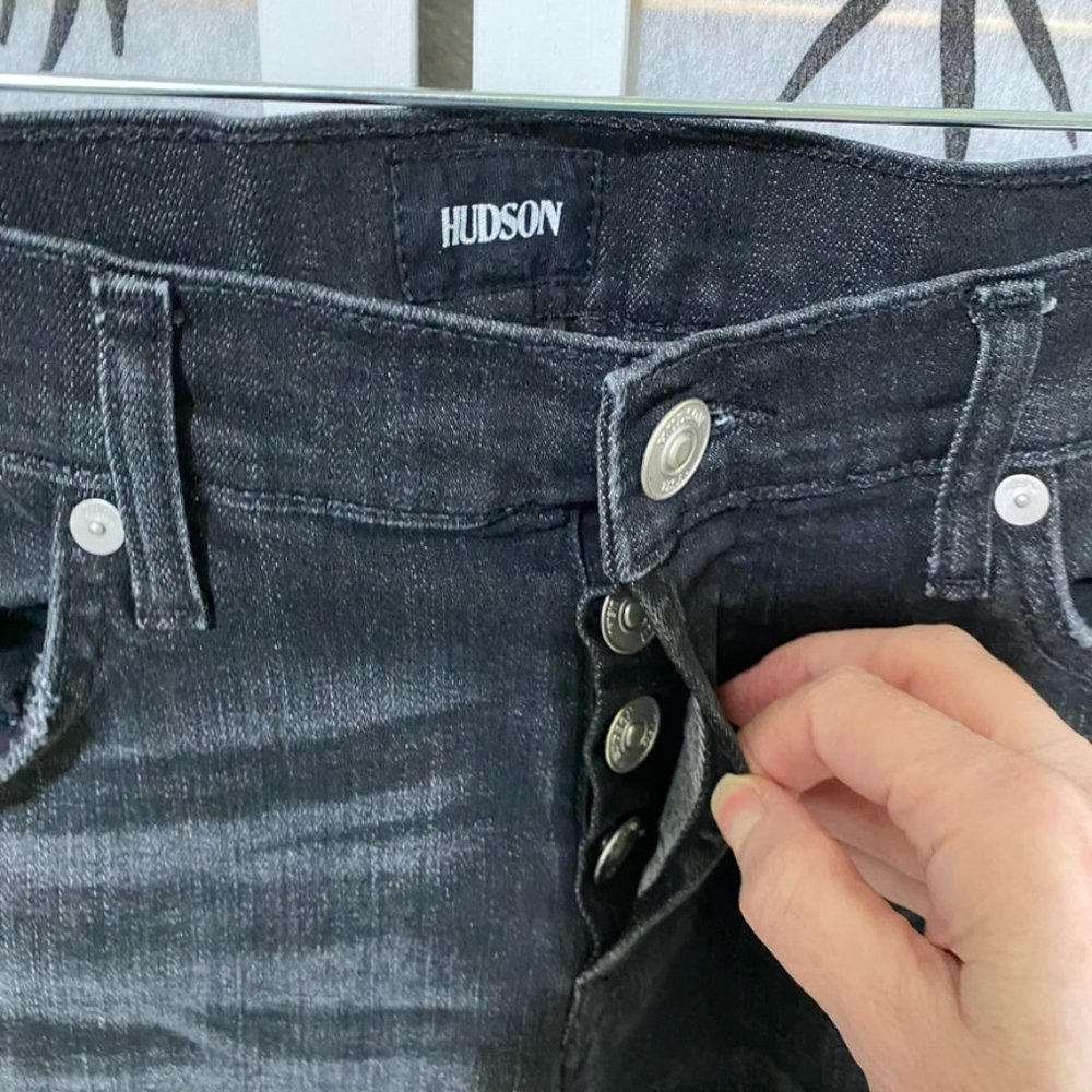 Hudson Riley Relaxed Straight 5 Pocket Jeans, Fragmented 30 - Picture 6 of 9